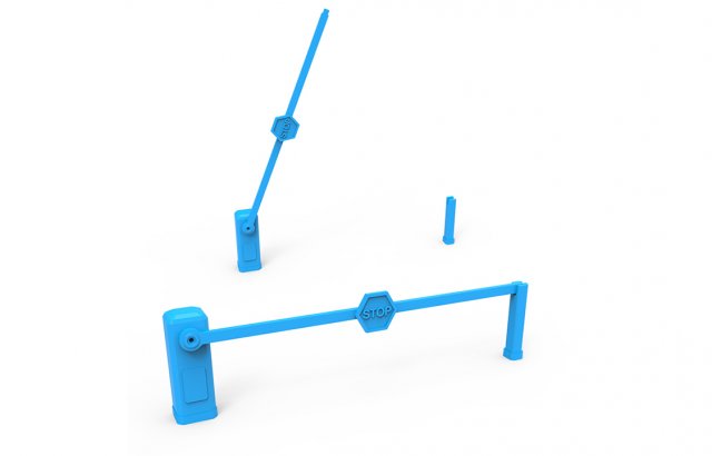 security booth barrier 3D 프린트 모델 .c4d .max .obj .3ds .fbx .stl .blend 