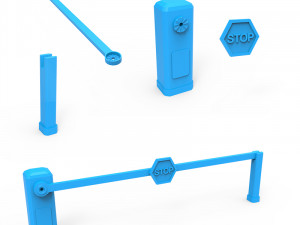 security booth barrier 3D 프린트 모델