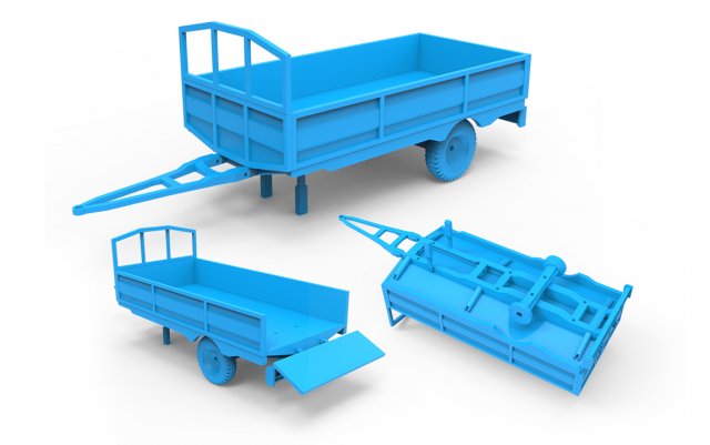 trailer Modelo de Impressão 3D .c4d .max .obj .3ds .fbx .stl .blend 