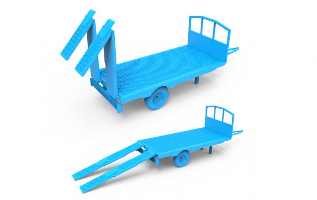 trailer Model Cetak 3D .c4d .max .obj .3ds .fbx .stl .blend 