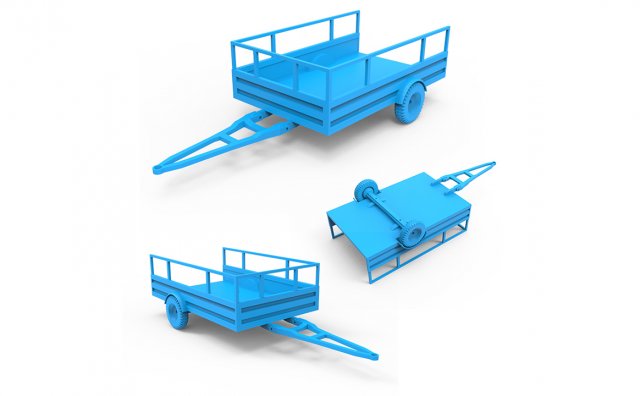 trailer 3D Print Model .c4d .max .obj .3ds .fbx .stl .blend 