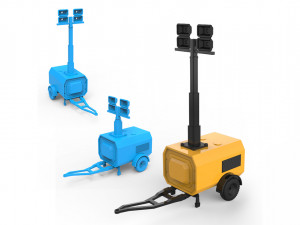 flood light trailer 3D-printmodel