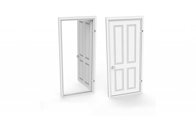 internal door 3Dプリントモデル .c4d .max .obj .3ds .fbx .stl .blend 