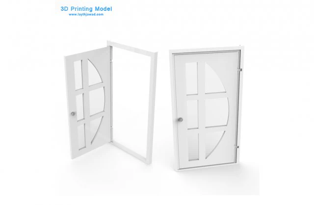 internal door 3D Print Model .c4d .max .obj .3ds .fbx .stl .blend 