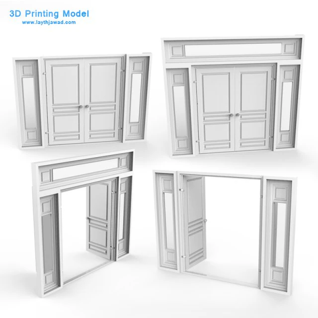 external door 3D Print Model .c4d .max .obj .3ds .fbx .stl .blend 