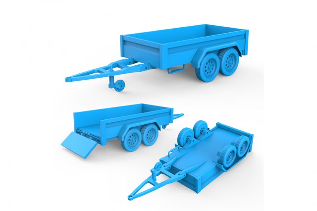 trailer 3D Принт Модель .c4d .max .obj .3ds .fbx .stl .blend 