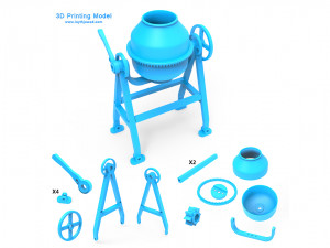 cement mixer Modelo de Impressão 3D