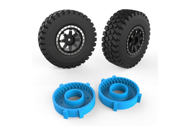 rough terrain tire mold 3Dプリントモデル .c4d .max .obj .3ds .fbx .stl .blend 