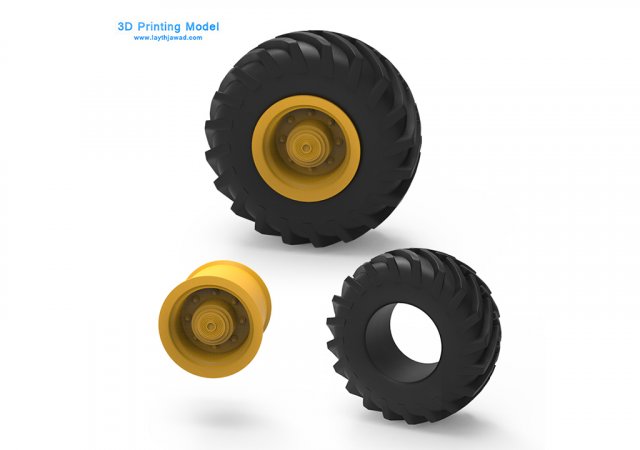 tractor tire 3d printing model 3D-printmodel .c4d .max .obj .3ds .fbx .stl .blend 