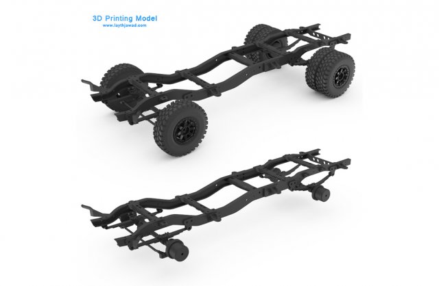 chasis chevy k30 3D Print Model .c4d .max .obj .3ds .fbx .stl .blend 