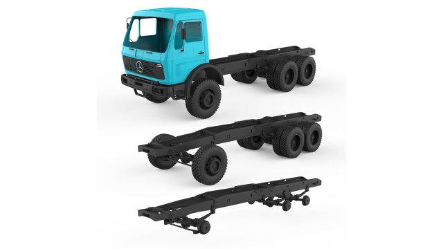 chassis mercedes benz ng 3D Baskı Modeli .c4d .max .obj .3ds .fbx .stl .blend 