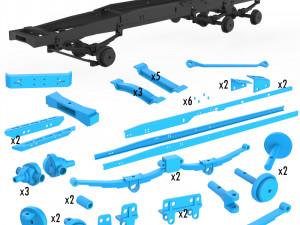 chassis mercedes benz ng 3D Baskı Modeli
