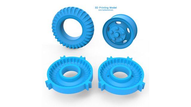 tire mold wheel 3D Baskı Modeli .c4d .max .obj .3ds .fbx .stl .blend