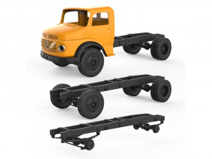 chassis mercedes benz 3D 打印模型