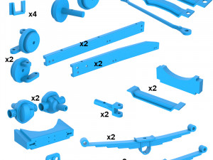 chassis mercedes benz Modello di stampa 3D