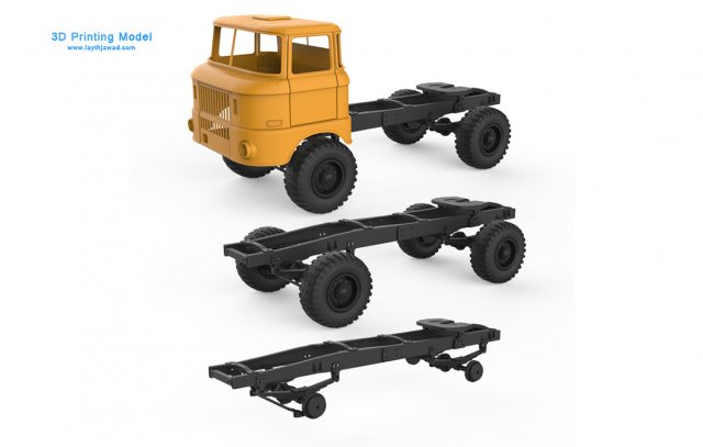 chassis ifa w50 Model do druku 3D .c4d .max .obj .3ds .fbx .stl .blend 
