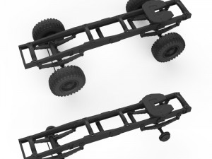 chassis ifa w50 Model do druku 3D