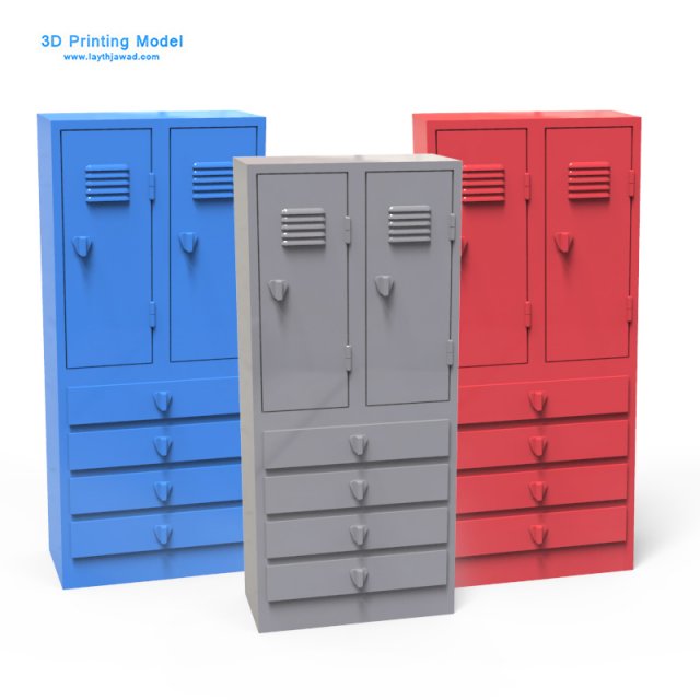 locker Modelo de Impressão 3D .c4d .max .obj .3ds .fbx .stl .blend 