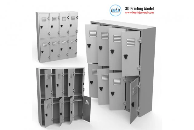 locker 3D Print Model .c4d .max .obj .3ds .fbx .stl .blend 