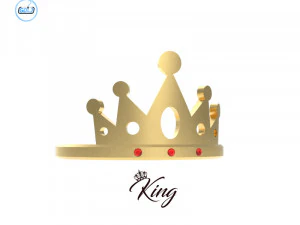 king - queen ring 3D Print Model