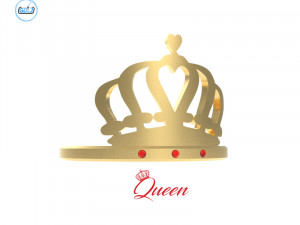 king - queen ring Model Cetak 3D
