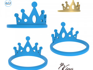 king - queen ring Model Cetak 3D