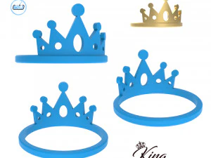 king - queen ring 3D Print Model