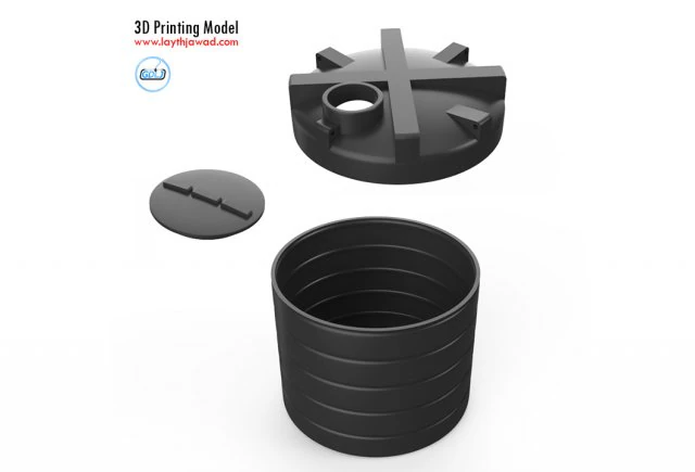 water tank 3D Print Model .c4d .max .obj .3ds .fbx .stl .blend 