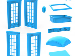 phone booth 3D 프린트 모델