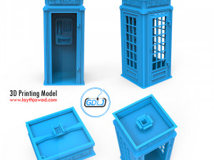 phone booth Model Cetak 3D