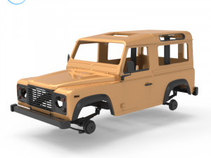 land rover defender Model Cetak 3D