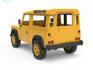 land rover defender Model Cetak 3D