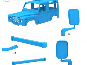 land rover defender Model Cetak 3D