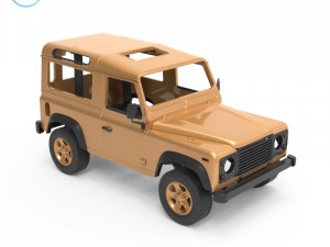 land rover defender Model Cetak 3D