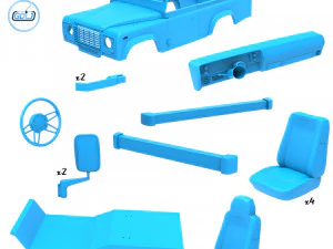 land rover defender 3D Print Model
