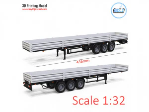 트레일러 1-32 스케일 3D 프린트 모델
