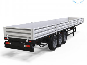 trailer 1-32 scale Model Cetak 3D