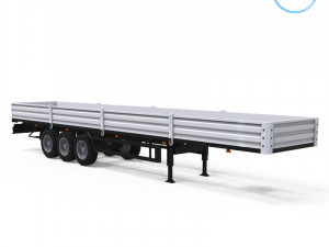 trailer 1-32 scale Model Cetak 3D