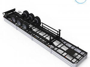 trailer 1-32 scale Model Cetak 3D