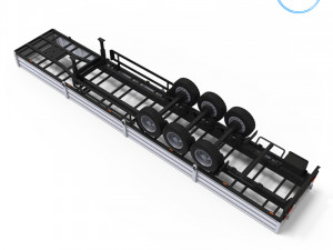 trailer 1-32 scale Model Cetak 3D