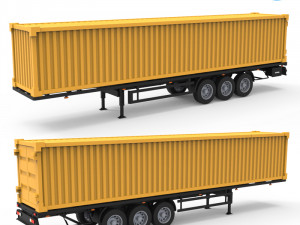 container trailer 132 Model do druku 3D