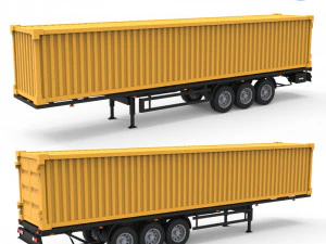 remolque contenedor 132 Modelo de impresión 3D