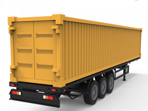 container trailer 132 Model do druku 3D