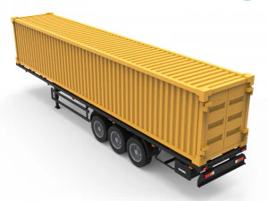 remolque contenedor 132 Modelo de impresión 3D