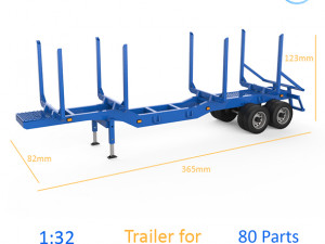 trailer for carrying logs 3d printing model 3D 프린트 모델