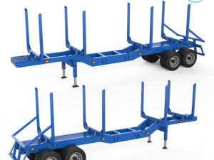 trailer for carrying logs 3d printing model Modelo de Impressão 3D