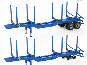 trailer for carrying logs 3d printing model Modelo de Impressão 3D