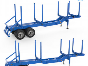 trailer for carrying logs 3d printing model Modelo de Impressão 3D
