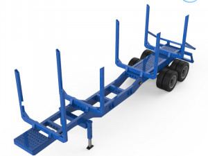 trailer for carrying logs 3d printing model Modelo de Impressão 3D