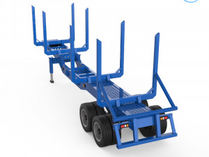 trailer for carrying logs 3d printing model Modelo de Impressão 3D